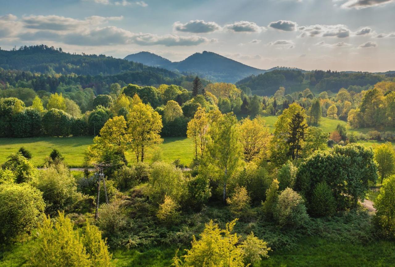 Smyrkowy Dom Z Kominkiem Z Goraca Balia Kolo Karpacza Janowice Wielkie Esterno foto
